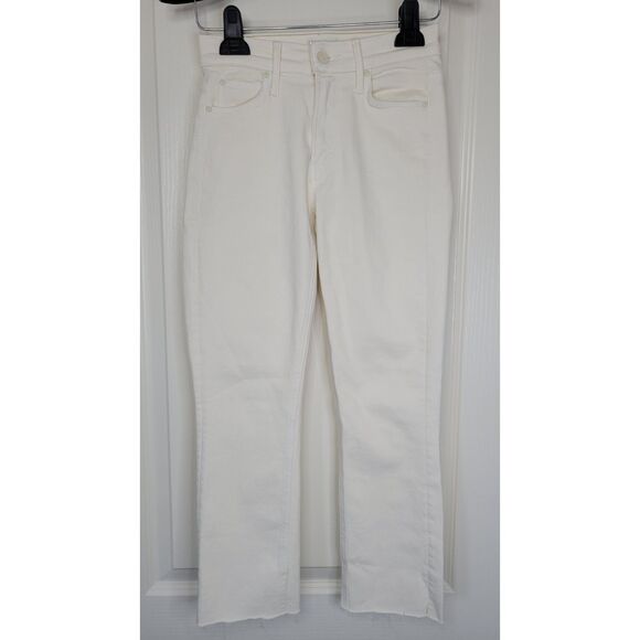 Mother The Mid Rise Dazzler Crop Fray Jeans - Picture 1 of 5